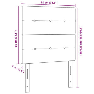 vidaXL Height-Adjustable Headboard Dark Grey 80 cm Fabric