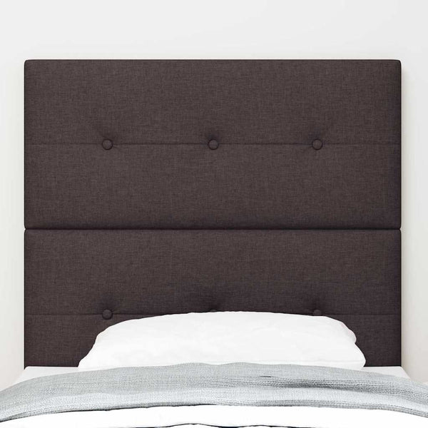 vidaXL Adjustable Headboard Dark Brown 80 cm Fabric