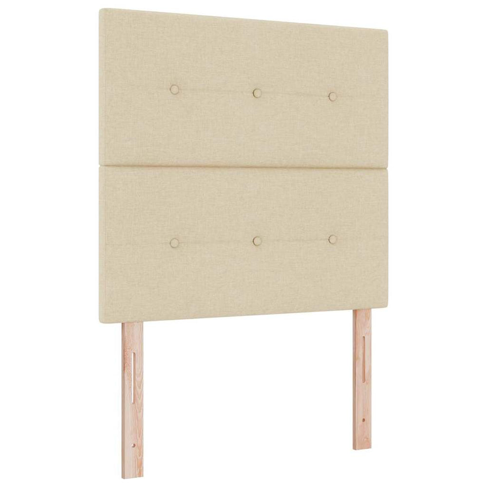 vidaXL Height-Adjustable Headboard Cream 80 cm Fabric