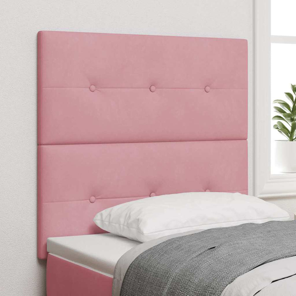 vidaXL Headboard Pink 80 cm Velvet
