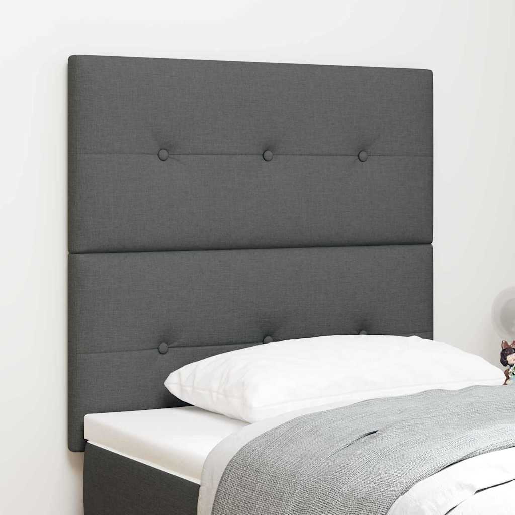 vidaXL Height-Adjustable Headboard with Headboard Dark Grey 90 cm Fabric