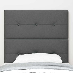 vidaXL Height-Adjustable Headboard with Headboard Dark Grey 90 cm Fabric