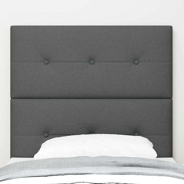 vidaXL Height-Adjustable Headboard with Headboard Dark Grey 90 cm Fabric