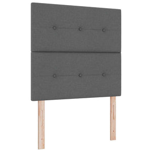 vidaXL Height-Adjustable Headboard with Headboard Dark Grey 90 cm Fabric