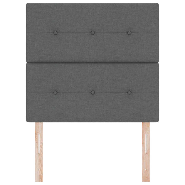 vidaXL Height-Adjustable Headboard with Headboard Dark Grey 90 cm Fabric