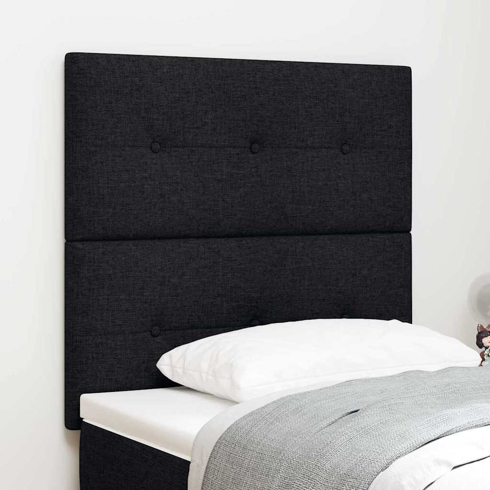 vidaXL Adjustable Headboard with Headboard Black 90 cm Fabric