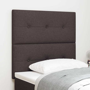 vidaXL Height-Adjustable Headboard Dark Brown 90 cm Fabric