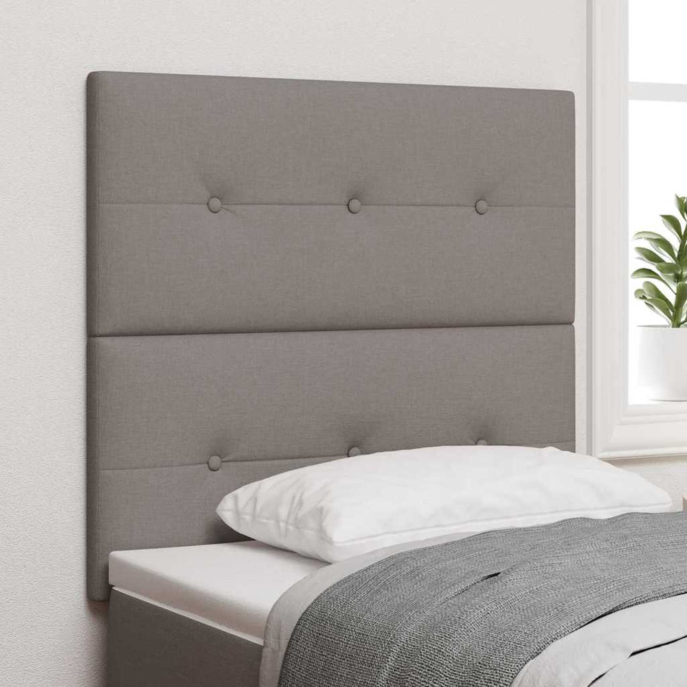 vidaXL Height-Adjustable Headboard with Headboard Taupe 90 cm Fabric