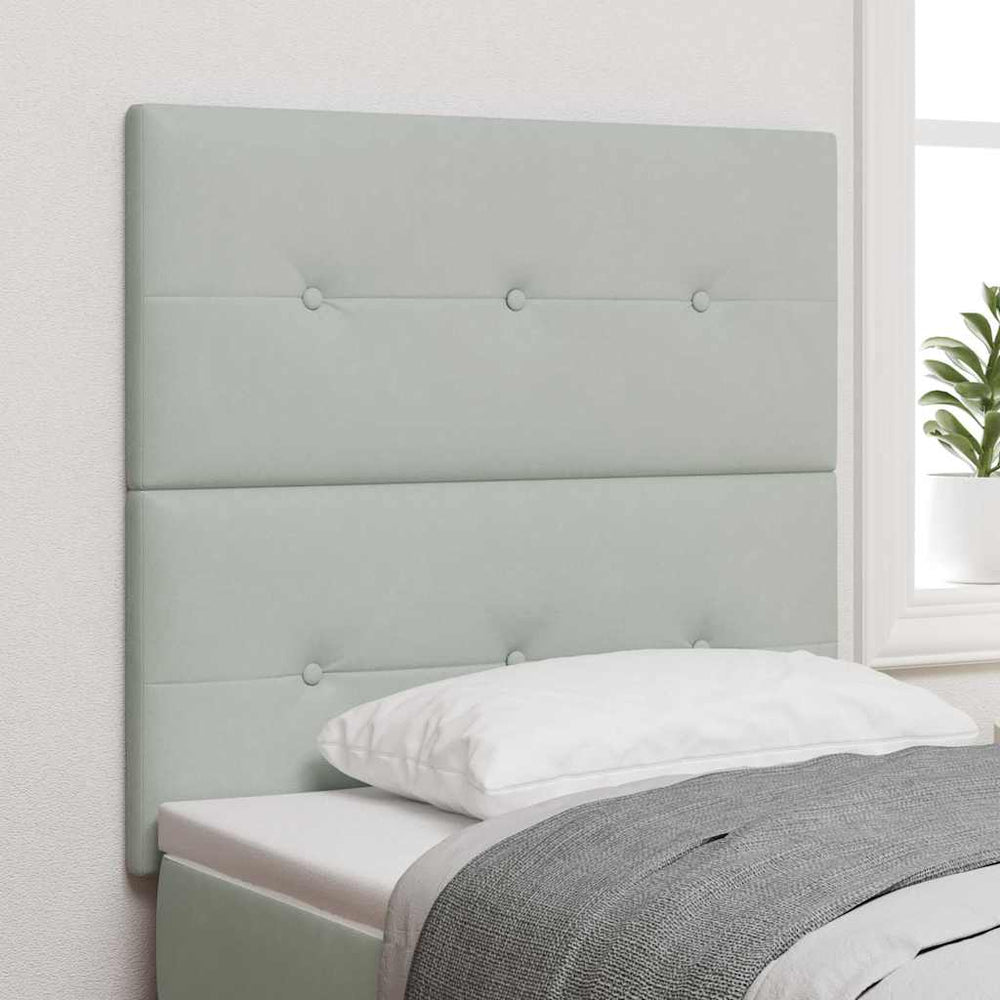 vidaXL Headboard Light Gray 90 cm Velvet
