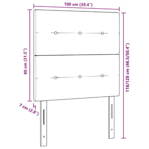 vidaXL Adjustable Headboard with Headboard Black 100 cm Fabric