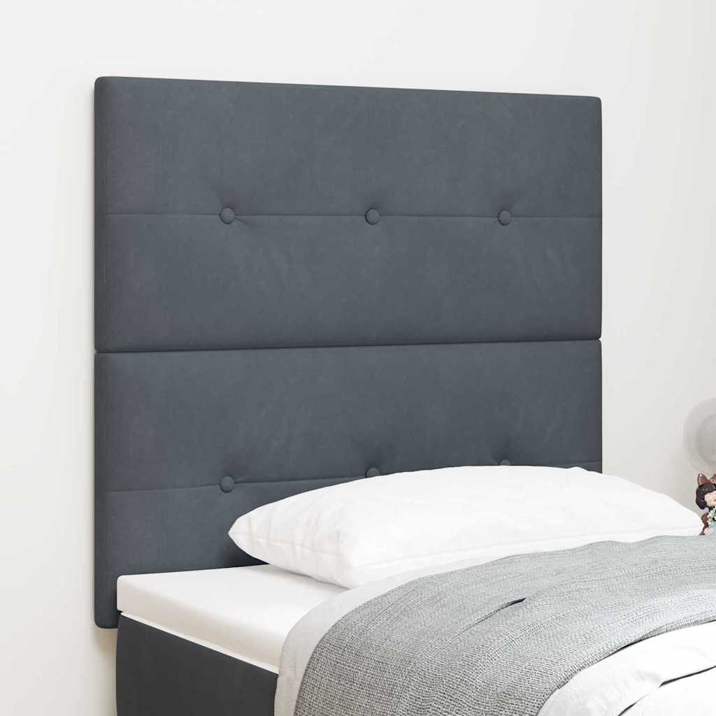vidaXL Headboard Dark Grey 100 cm Velvet