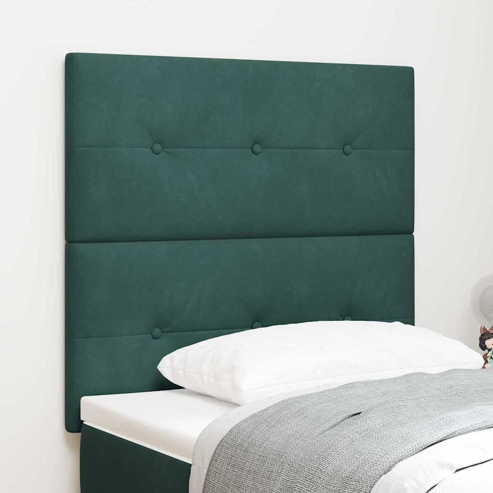 vidaXL Headboard Dark Green 100 cm Velvet