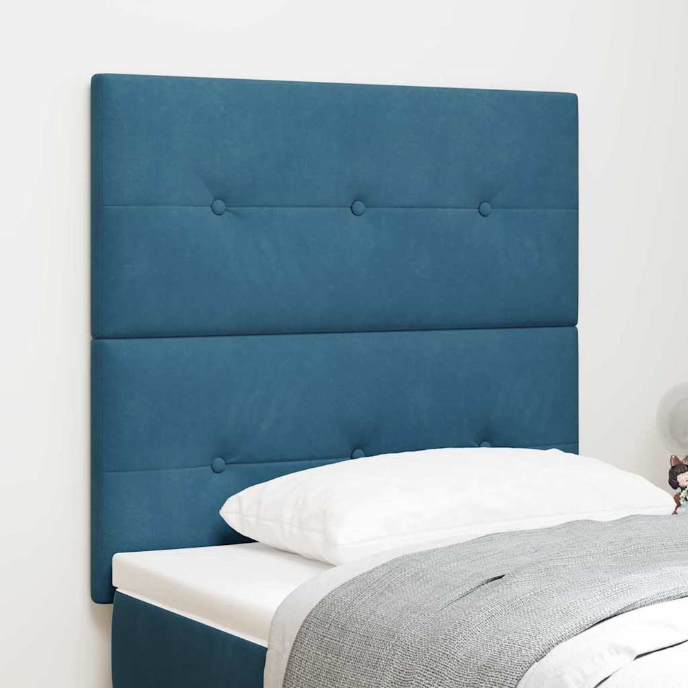 vidaXL Headboard Dark Blue 100 cm Velvet