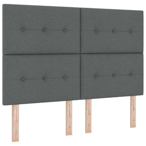 vidaXL Height-Adjustable Headboard Dark Grey 144 cm Fabric