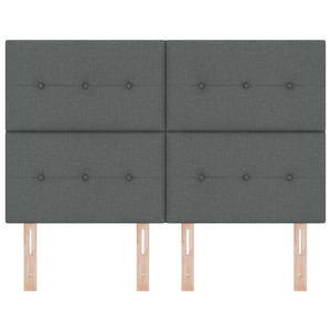 vidaXL Height-Adjustable Headboard Dark Grey 144 cm Fabric