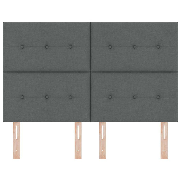 vidaXL Height-Adjustable Headboard Dark Grey 144 cm Fabric