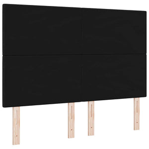 vidaXL Adjustable Headboard with Headboard Black 144 cm Fabric