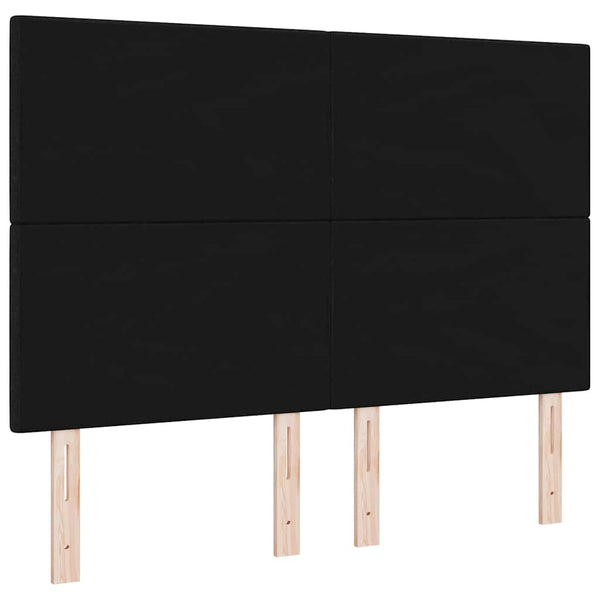 vidaXL Adjustable Headboard with Headboard Black 144 cm Fabric