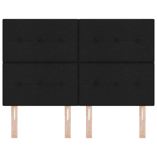 vidaXL Adjustable Headboard with Headboard Black 144 cm Fabric