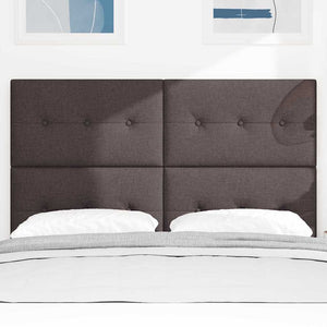 vidaXL Adjustable Headboard Dark Brown 144 cm Fabric