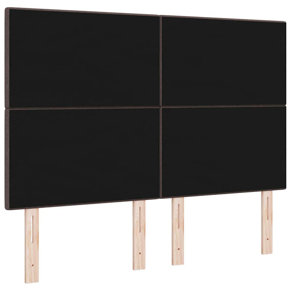 vidaXL Adjustable Headboard Dark Brown 144 cm Fabric