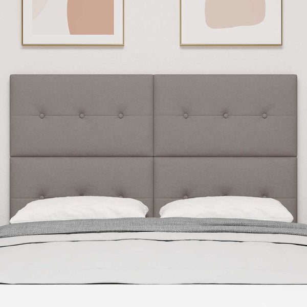 vidaXL Adjustable Headboard with Headboard Taupe 144 cm Fabric