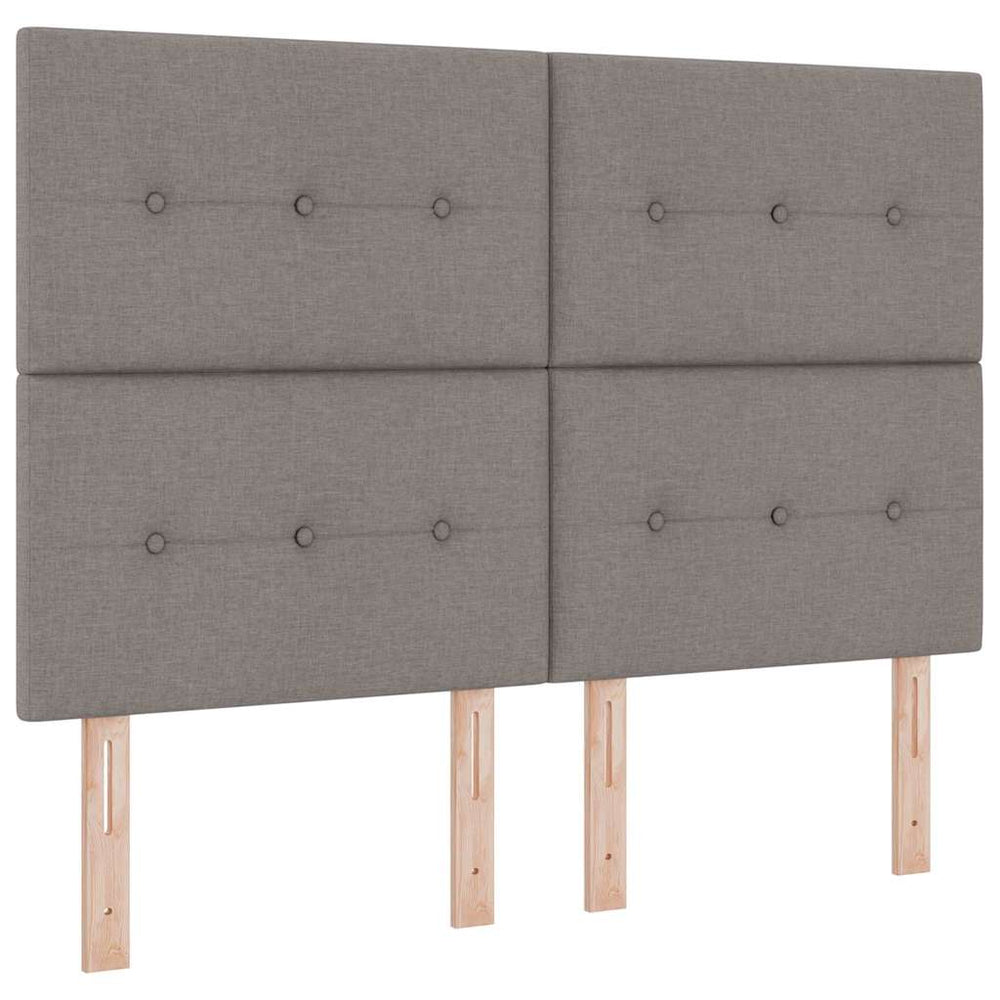 vidaXL Adjustable Headboard with Headboard Taupe 144 cm Fabric