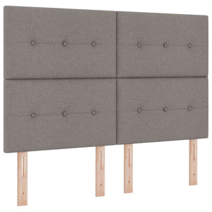 vidaXL Adjustable Headboard with Headboard Taupe 144 cm Fabric