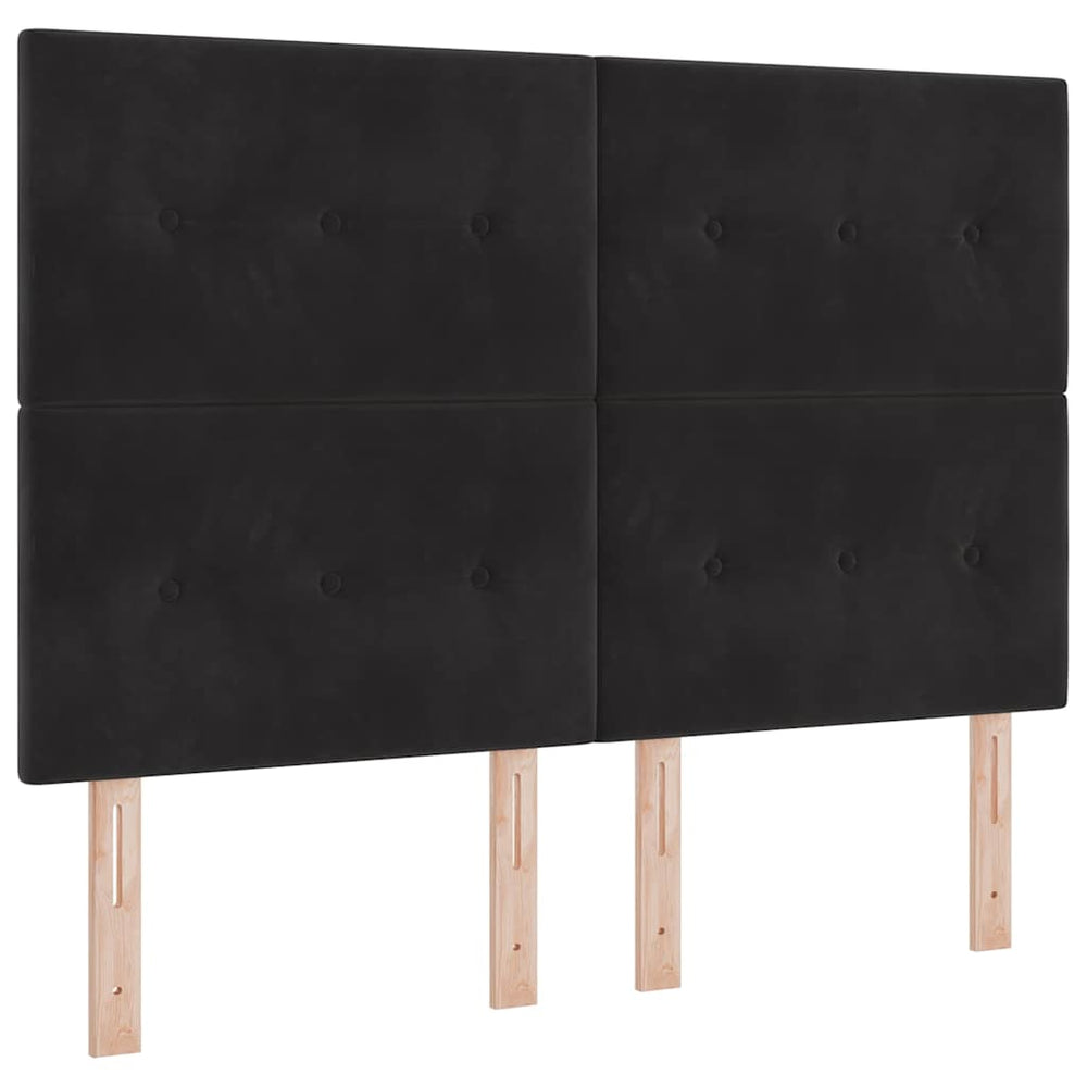vidaXL Headboard Black 144 cm Velvet