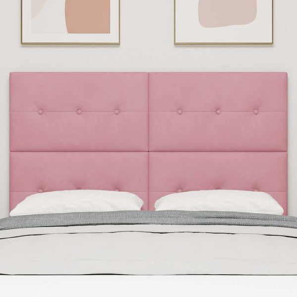 vidaXL Headboard Pink 144 cm Velvet