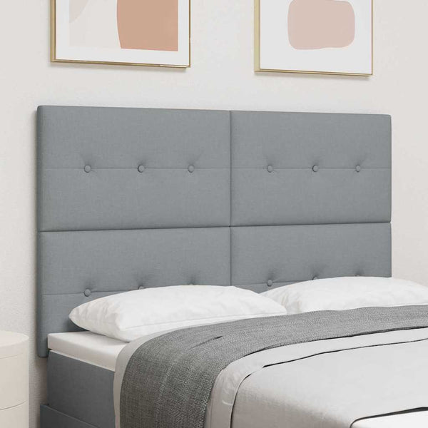 vidaXL Adjustable Headboard with Headboard Light Grey 160 cm Fabric