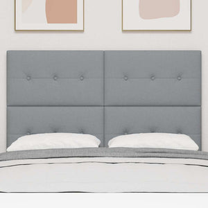 vidaXL Adjustable Headboard with Headboard Light Grey 160 cm Fabric