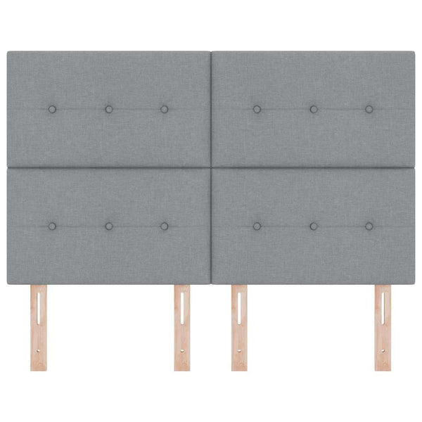 vidaXL Adjustable Headboard with Headboard Light Grey 160 cm Fabric
