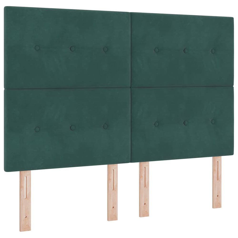 vidaXL Headboard Dark Green 160 cm Velvet