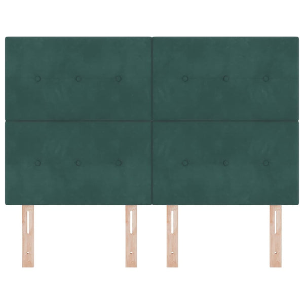 vidaXL Headboard Dark Green 160 cm Velvet