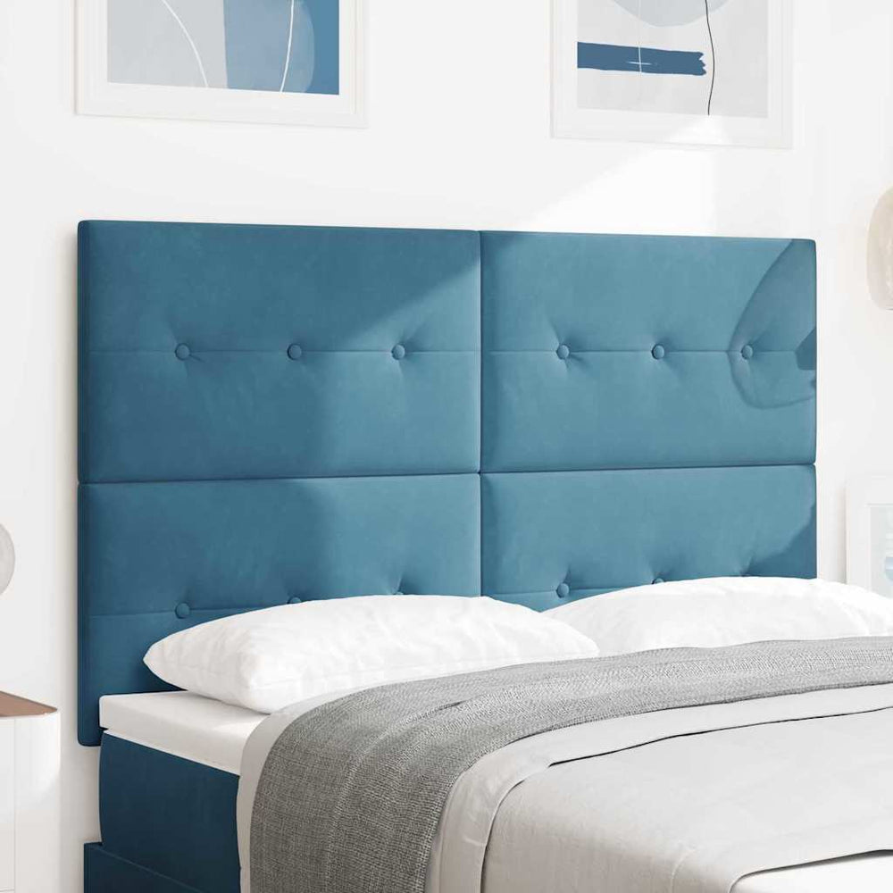 vidaXL Headboard Dark Blue 160 cm Velvet