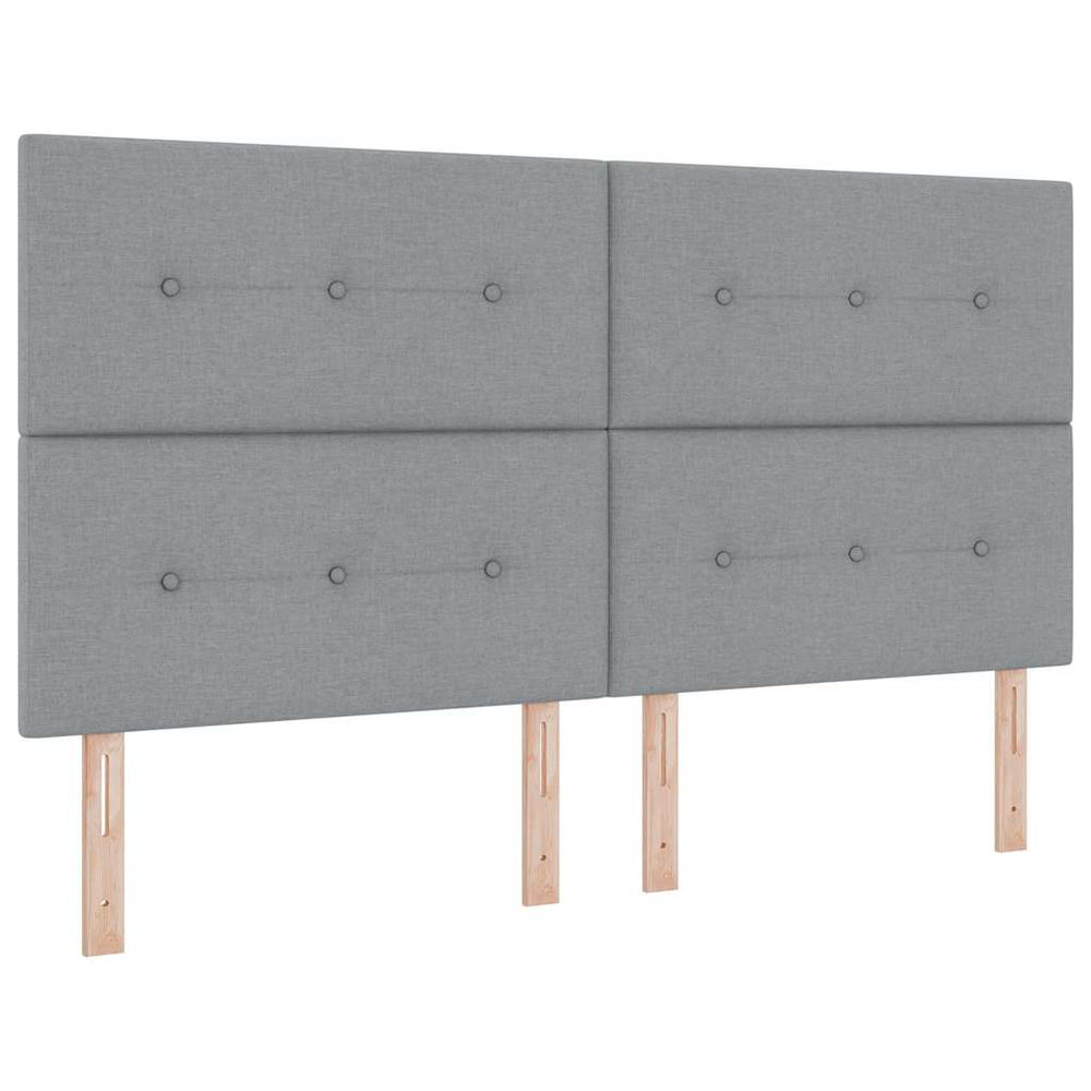 vidaXL Height Adjustable Headboard with Headboard Light Grey 180 cm Fabric