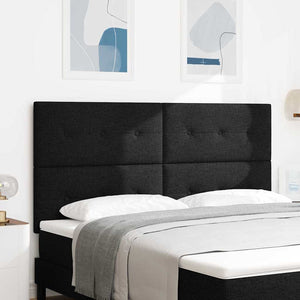vidaXL Height-Adjustable Headboard with Headboard Black 180 cm Fabric