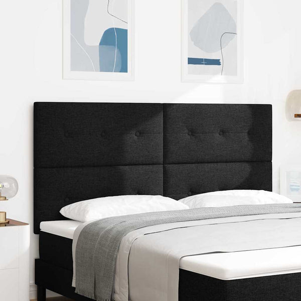 vidaXL Height-Adjustable Headboard with Headboard Black 180 cm Fabric