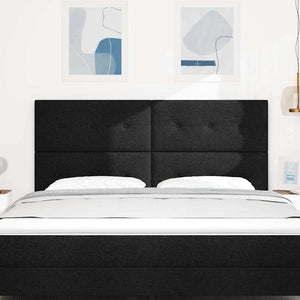 vidaXL Height-Adjustable Headboard with Headboard Black 180 cm Fabric