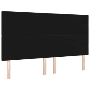 vidaXL Height-Adjustable Headboard with Headboard Black 180 cm Fabric