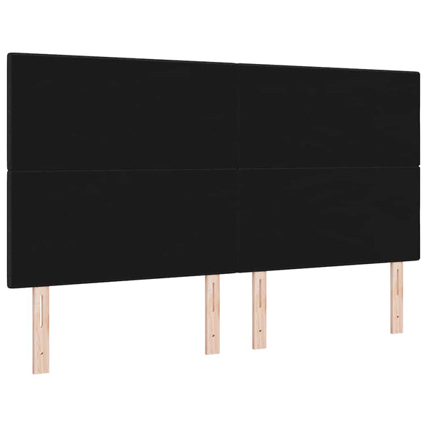 vidaXL Height-Adjustable Headboard with Headboard Black 180 cm Fabric