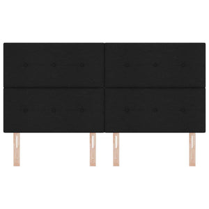 vidaXL Height-Adjustable Headboard with Headboard Black 180 cm Fabric