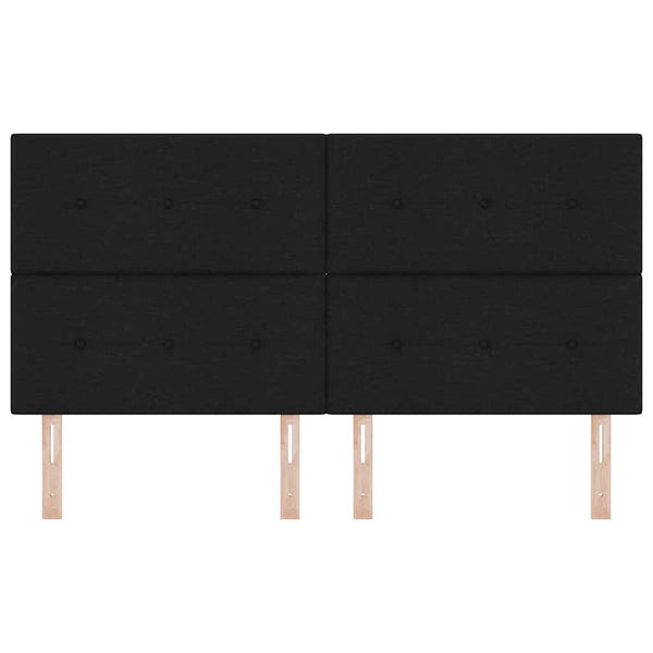 vidaXL Height-Adjustable Headboard with Headboard Black 180 cm Fabric