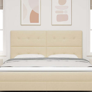 vidaXL Adjustable Headboard with Headboard Cream 180 cm Fabric