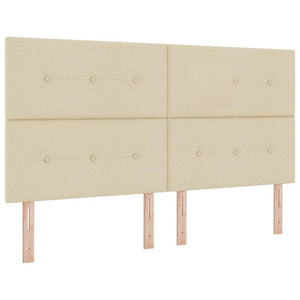 vidaXL Adjustable Headboard with Headboard Cream 180 cm Fabric