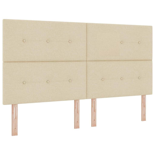 vidaXL Adjustable Headboard with Headboard Cream 180 cm Fabric