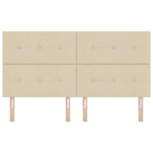 vidaXL Adjustable Headboard with Headboard Cream 180 cm Fabric