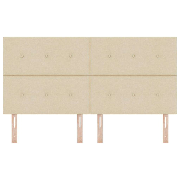 vidaXL Adjustable Headboard with Headboard Cream 180 cm Fabric