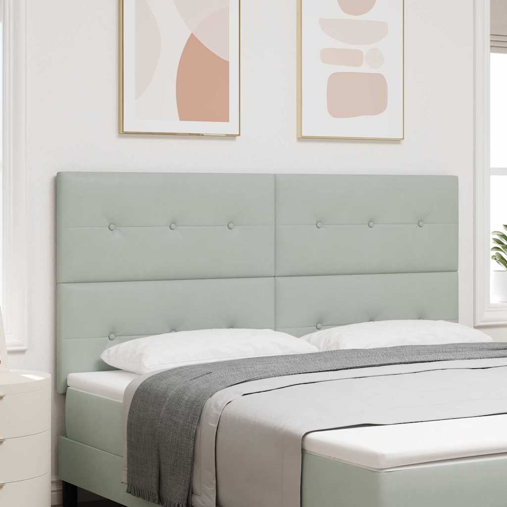 vidaXL Headboard Light Grey 180 cm Velvet